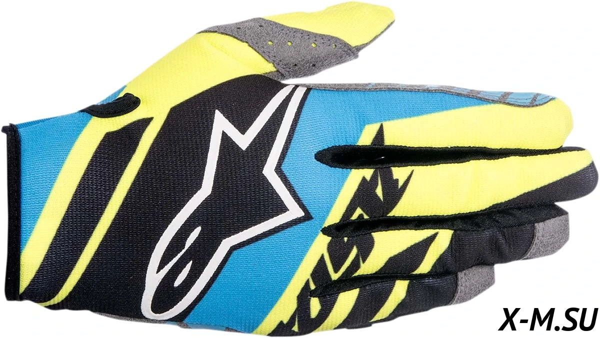 Перчатки Y.RACER SUPERMATIC BLACK BLUE YELLOW Перчатки Y.RACER SUPERMATIC BLACK BLUE YELLOW