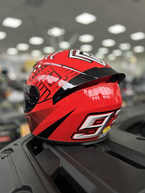 Шлем интеграл HETOSHI XD1-95 цв. Красный  глянцевый  р. XXXL