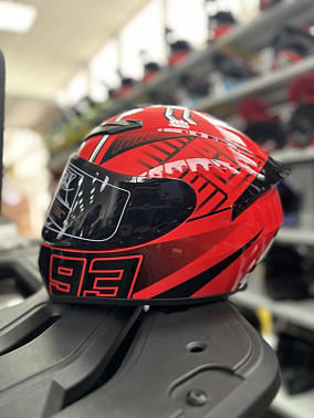 Шлем интеграл HETOSHI XD1-95 цв. Красный  глянцевый  р. XXXL