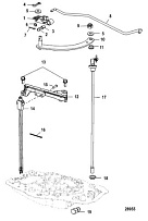 Рычаг переключения передач, румпель 4-Х ТАКТНОГО ПЛМ MERCURY 30 Серийный номер от 1C109093 и выше
