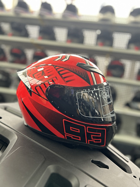 Шлем интеграл HETOSHI XD1-95 цв. Красный  глянцевый  р. XXXL