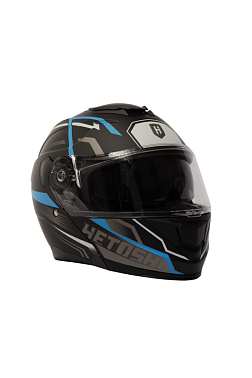 Шлем модуляр HETOSHI FF935 Shogun цв.Черно-сине-белый  р.S