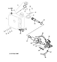 Впрыск масла (S/N-USA-0G301751/BEL-9885505 и выше) 2-Х ТАКТНОГО ПЛМ MERCURY 90 Серийный номер от 9793577 до 0P016999