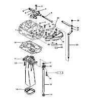 Выхлопная труба 2-Х ТАКТНОГО ПЛМ MERCURY 90 Серийный номер от 9793577 до 0P016999