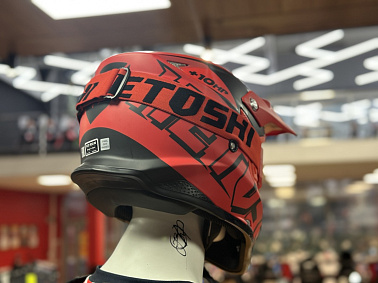Шлем кроссовый HETOSHI OF836 EXOSS CROSS PRO MX289 цв.Красный с черными вставками Матовый р.M