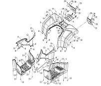 Облицовка корпуса, задняя часть КВАДРОЦИКЛА STELS ATV 700 GT1