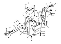 Кронштейн транца (50/60)(S/N: 0D182000 и выше) 2-Х ТАКТНОГО ПЛМ MERCURY 60 Серийный номер от 9683055 до 9885344