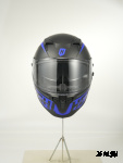 Шлем интеграл HETOSHI FF938 double visor Цв.Черно-синий Матовый р.L