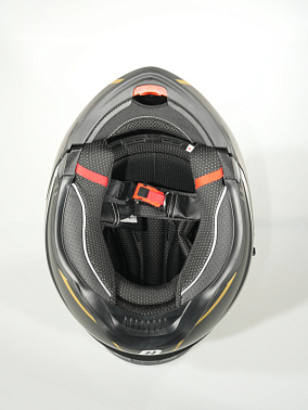 Шлем модуляр HETOSHI FF935 Shogun цв.Черно-бело-золотой  Матовый р.S