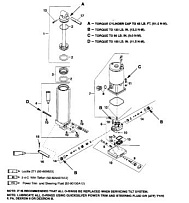 Компоненты силовой отделки (S/N 0G357070 и выше)(YELLOW FILL PLUG) 2-Х ТАКТНОГО ПЛМ MERCURY 50EO Серийный номер от 9885345 до 9973099