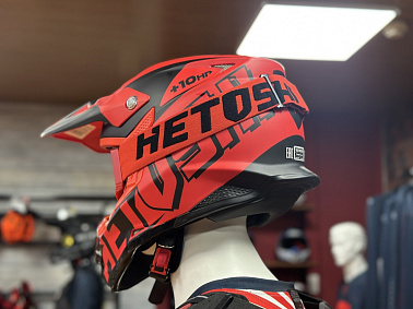Шлем кроссовый HETOSHI OF836 EXOSS CROSS PRO MX289 цв.Красный с черными вставками Матовый р.M