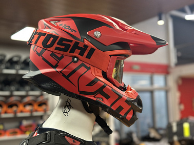 Шлем кроссовый HETOSHI OF836 EXOSS CROSS PRO MX289 цв.Красный с черными вставками Матовый р.S