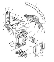 Опорные кронштейны капота 2-Х ТАКТНОГО ПЛМ MERCURY 60 Серийный номер от 9385911 до 9469199
