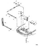 Компоненты переключения передач 2-х тактного ПЛМ MERCURY 40 M Серийный номер от 0N056165 и выше