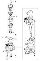 Масляный насос распредвала 4-Х ТАКТНОГО ПЛМ MERCURY 30 Серийный номер от 0P153500 до 0P400999