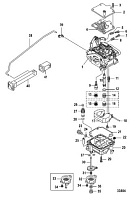 Карбюратор 4-Х ТАКТНОГО ПЛМ MERCURY 20 Серийный номер от 0R235168 и выше