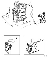 Шланги модуля подачи топлива  4-Х ТАКТНОГО ПЛМ MERCURY 100 Серийный номер от 0P459572 и выше