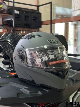 Шлем модуляр HETOSHI OIKE цв. Черно-серый р.XL